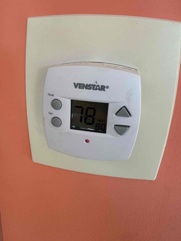 Performed diagnostic assessment on a single HVAC system in condo unit where customer reported indoor air quality concerns, skin irritation, nighttime temperature fluctuations, and audible hissing from ductwork. Inspected Venstar thermostat and furnace unit, identifying potential duct leakage causing inconsistent temperature regulation despite thermostat setting at 84°F. Recommended duct sealing to address air quality issues and resolve temperature inconsistencies that multiple residents have reported experiencing.