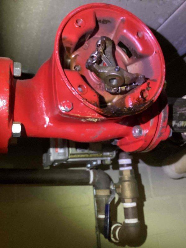 Responded to service request for Pump #5 which was reported to be overheating without apparent operation. Upon inspection, found the pump's internal components showing signs of wear with excessive heat buildup. Documented the valve assembly and piping configuration with photos for upcoming maintenance. Confirmed valve position was open as reported by remote monitoring. Issue has been noted for comprehensive evaluation during scheduled Spring maintenance service.