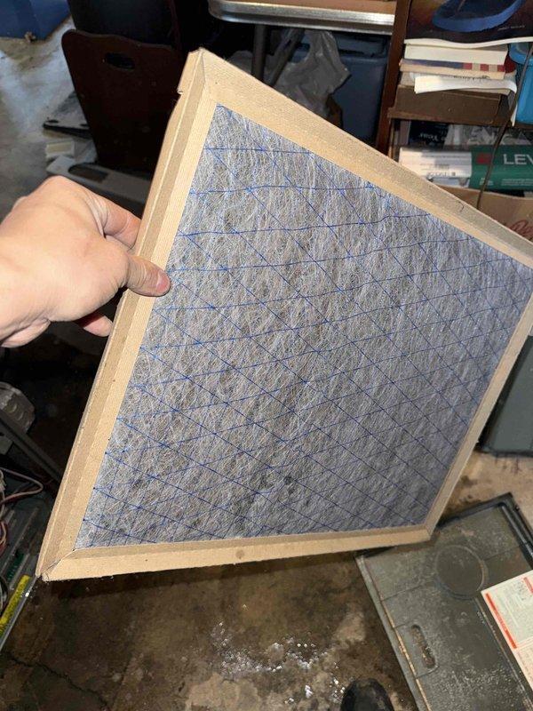 Responded to no-heat call for furnace not igniting with indoor temperature at 58°F despite thermostat set to 70°F. Inspected unit and discovered dirty air filter causing airflow restriction. Replaced filter and verified proper ignition sequence, restoring normal heating operation.