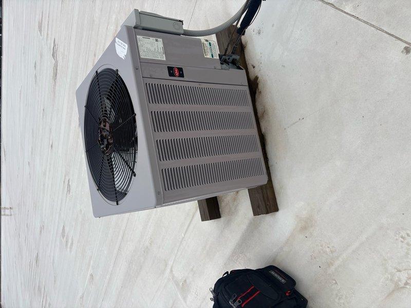 Completed spring preventative maintenance on commercial rooftop condensing unit per contracted service agreement. Performed comprehensive system inspection using standard checklist, documented current equipment specifications and filter information for record updates, and captured photographic documentation of unit condition. Coordinated tenant availability prior to service access as required by property management protocols.