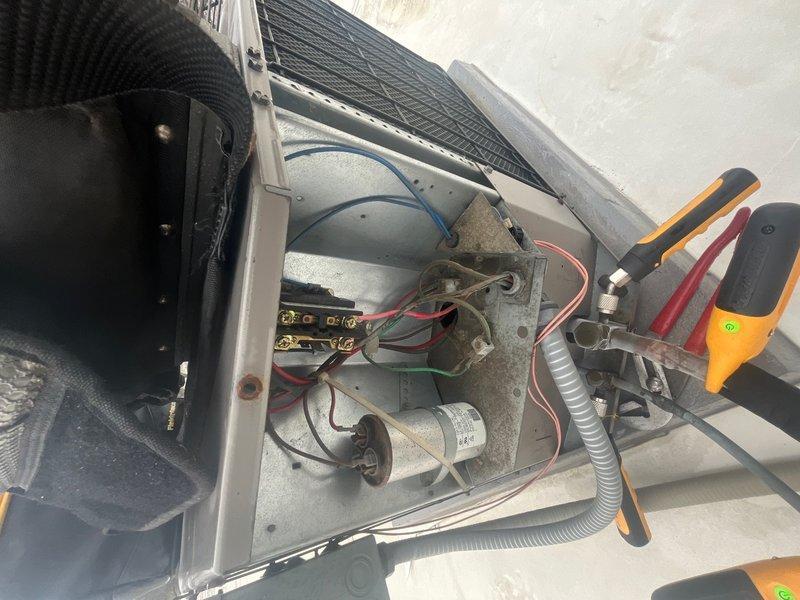 Completed spring preventative maintenance on commercial HVAC system per contract specifications. Performed comprehensive inspection of outdoor condensing unit including electrical connections, capacitor testing, and refrigerant circuit evaluation. Inspected indoor furnace unit, verified proper operation of all components, documented equipment specifications and filter requirements. All systems operational with no deficiencies noted at time of service.