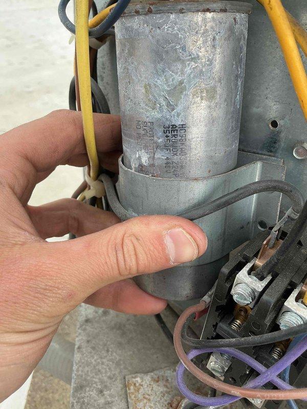 Completed scheduled commercial HVAC maintenance on furnace unit that was previously missed during initial service window. Performed comprehensive system inspection, replaced air filter, and verified all mechanical and electrical components including capacitor operation. Applied service date stickers to equipment per protocol and documented significant water damage and deterioration observed on wooden framing above furnace unit, which may require future attention to prevent further structural compromise or potential safety concerns.