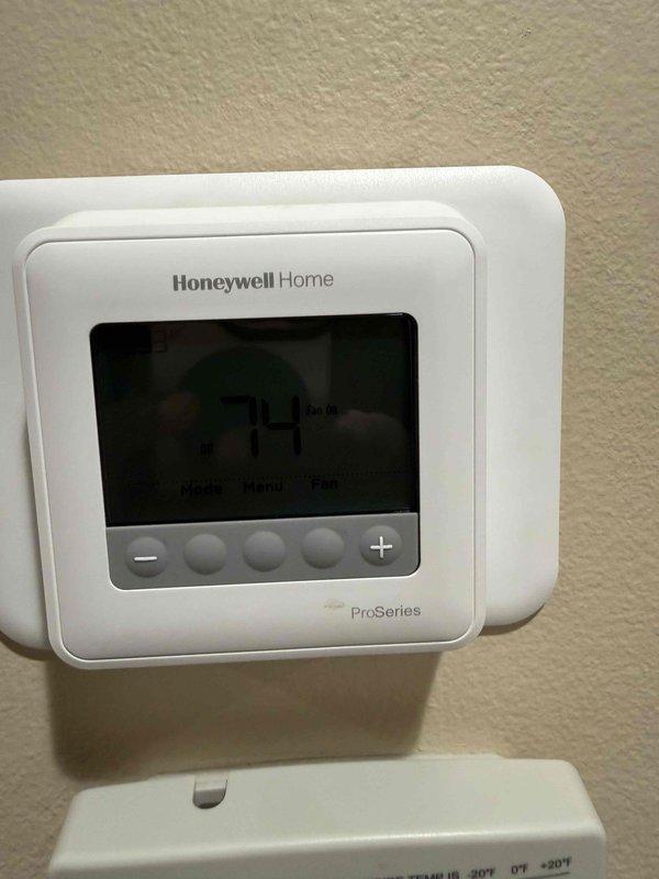 Completed comprehensive clean and check maintenance service on residential air conditioning system and air handler per comfort plan agreement. Performed thorough inspection of thermostat operation, verified proper system response and control functionality, and conducted electrical diagnostics on outdoor condensing unit including amperage measurements to confirm unit operating within manufacturer specifications.