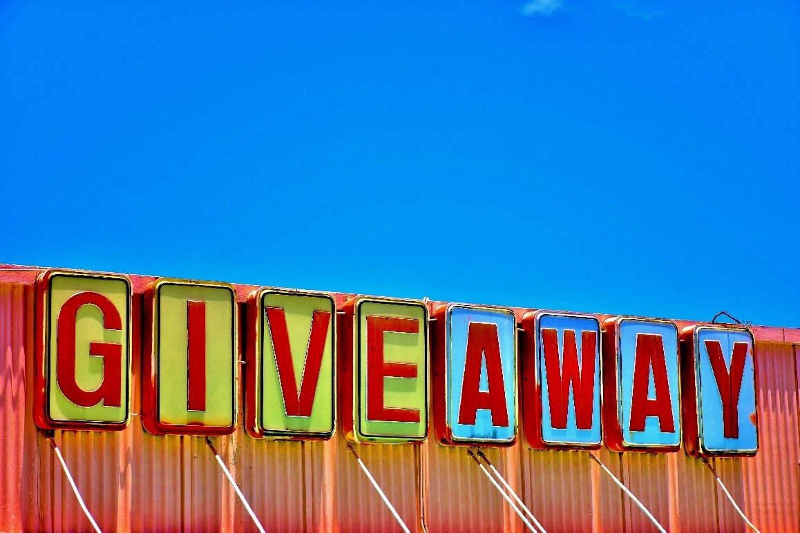 Giveaway billboard sign