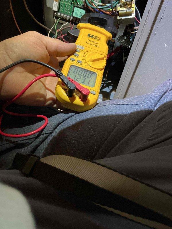 Responded to no cooling call and performed diagnostic testing on HVAC system. Used digital multimeter to test electrical circuits, components, and voltage readings at control board and wiring connections. Identified issue through systematic electrical troubleshooting of system controls and power supply.