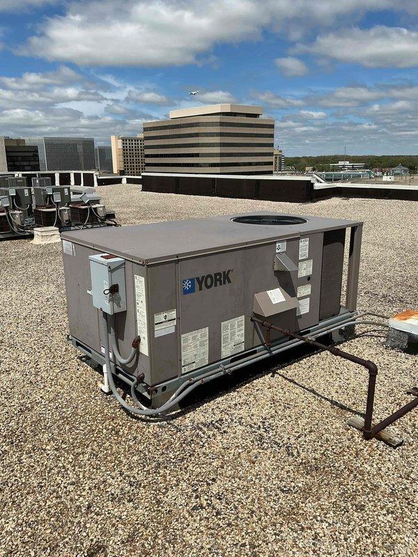 Responded to service call for west rooftop unit at commercial facility. Diagnosed failed blower motor on York package unit and completed replacement with OEM equivalent motor. Verified proper operation of unit including airflow, electrical connections, and system controls upon startup. Unit restored to full operational status.